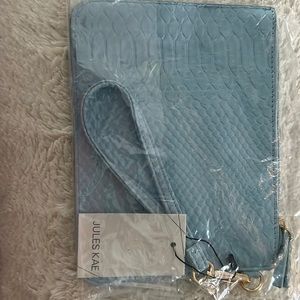 Jules Kae baby blue wristlet, band new, never opened